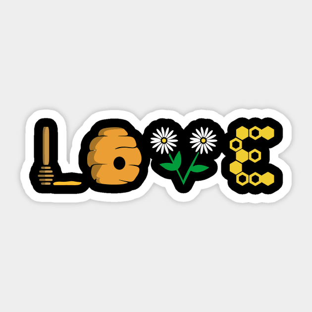 Love Beekeeper Bee Whisper Funny Gift Sticker by Shirtglueck